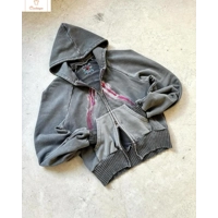 Y2K Slim Zipper Retro Street Hoodie