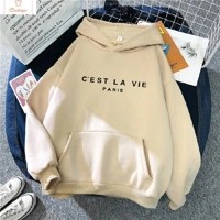 Casual Long Sleeve Letter Print Hoodie