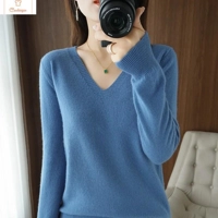 V-Neck Slim Fit Knitted Pullover Sweater