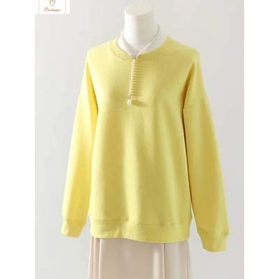 Cozy Oversized Cotton Womens Casual Sweatshirt