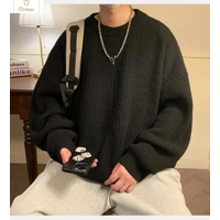 Round Collar Knit Sweater for Couples