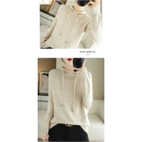 Womens Cashmere Pullover Hoodie Sweater