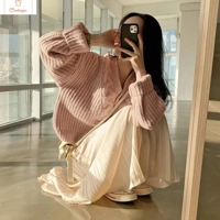 Autumn Winter Soft Wool V-neck Cardigan