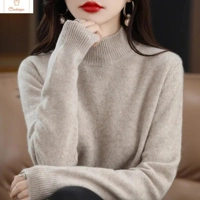 Womens Merino Wool Half Polo Sweater