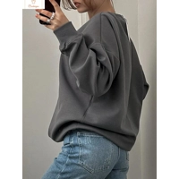 Cozy Oversized Cotton Womens Casual Sweatshirt