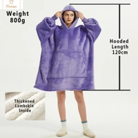 Cozy Oversized Fleece Hoodie Blanket