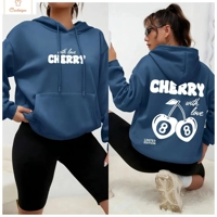 Cherry 88 Art Letter Print Women Hoodie