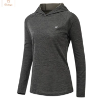 Womens Long Sleeve Running Hoodie T-Shirt