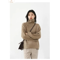 Loose Turtleneck Knit Sweater for Women