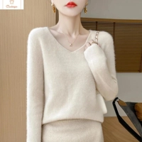 Merino Wool V-Neck Pullover Sweater