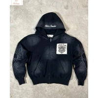 Y2K Slim Zipper Retro Street Hoodie