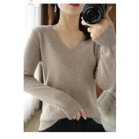 V-Neck Slim Fit Knitted Pullover Sweater