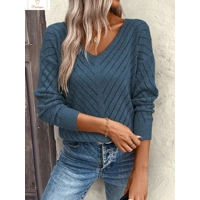 Womens Knitted Off Shoulder Sweater
