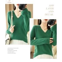 V-neck Loose Knitted Sweater for Women