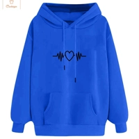 Cardeegan Y2K Heartbeat Print Womens Hoodie