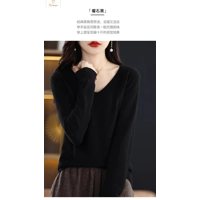 Soft Wool V Neck Sweater Pullover