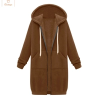 Casual Oversized Fleece Zip-Up Hoodie