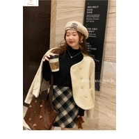 Womens Retro Red Velvet Turtleneck Sweater