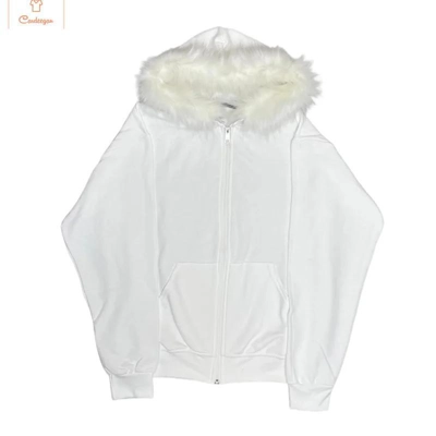 Y2k Harajuku Fur Collar Hoodie