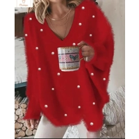 Cardeegan Ribbed Knitted Loose Sweater