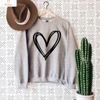 Love Heart Womens Graphic Sweatshirt