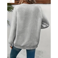 Cardeegan Womens Long Sleeve Crewneck Hoodie