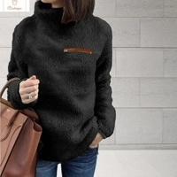 Soft Zippered Turtleneck Womens Sweater