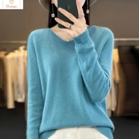 Merino Wool V-Neck Hoodie Sweater