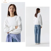 Casual Embroidered Drop-Shoulder Hoodie for Women