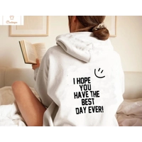 Happy Face Casual Oversize Hoodie for Women