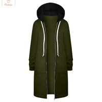 Cardeegan Womens Colour Blocking Hooded Hip Zip Straight Sweatshirt