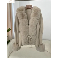 Luxury Womens Patchwork Fur Cardigan