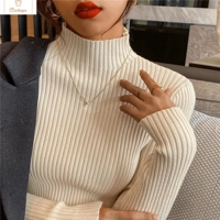 Womens Long Sleeve Turtleneck Knit Sweater