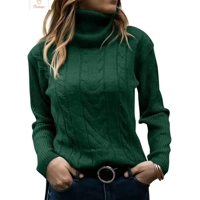Vintage Slim Fit Turtleneck Sweater for Women