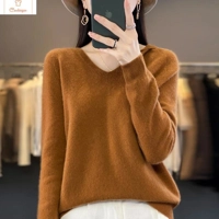 Merino Wool V-Neck Hoodie Sweater