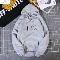 Casual Black and White Hip Hop Hoodie
