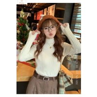 Ruched Turtleneck Knitted Sweater for Women