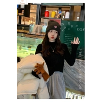 Cardeegan Womens Ruched Turtleneck Knitted Sweater