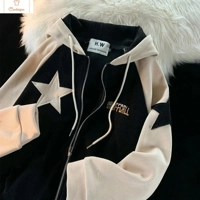 Y2K Star Patch Hooded Sweatshirt