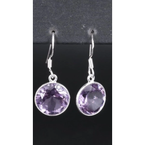 Sterling Silver and Amethyst Earrings