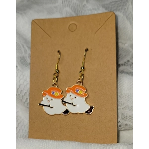 Cute Ghost Enamel Earrings