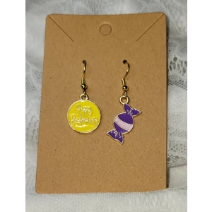Halloween Candy Enamel Earrings