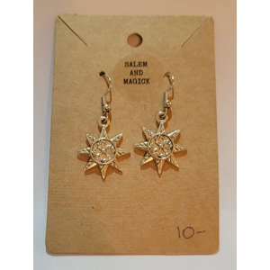 Sun Earrings with Swirls