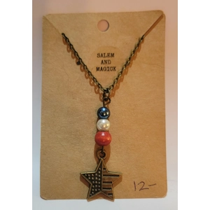 American Flag Star Necklace