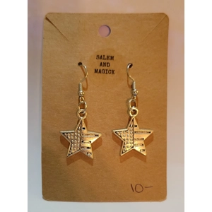 American Flag Star Earrings