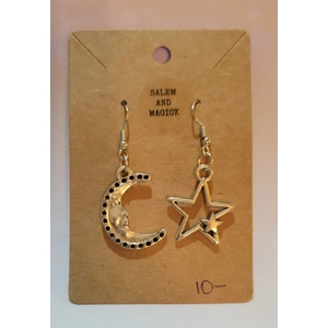 Moon and Star Earrings