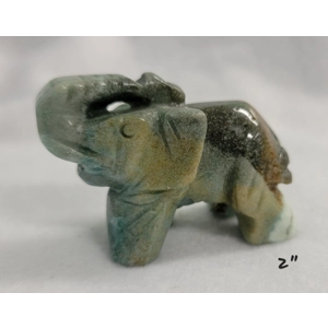 Carved Crystal Elephant