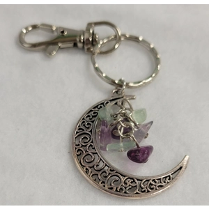 Crystal Moon Keychain