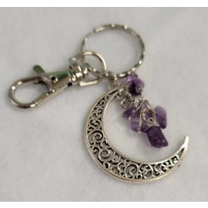 Crystal Moon Keychain