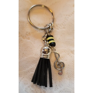 Musical Note Clef Keychain